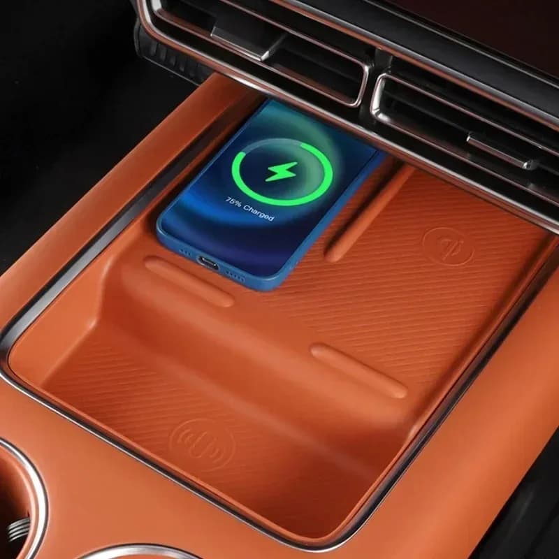 For LiXiang  L7 L8 L9 2023-2025 Silicone Car Anti-slip Mat for Central Water Cup Wireless Charging Pad Interior Car Accessories