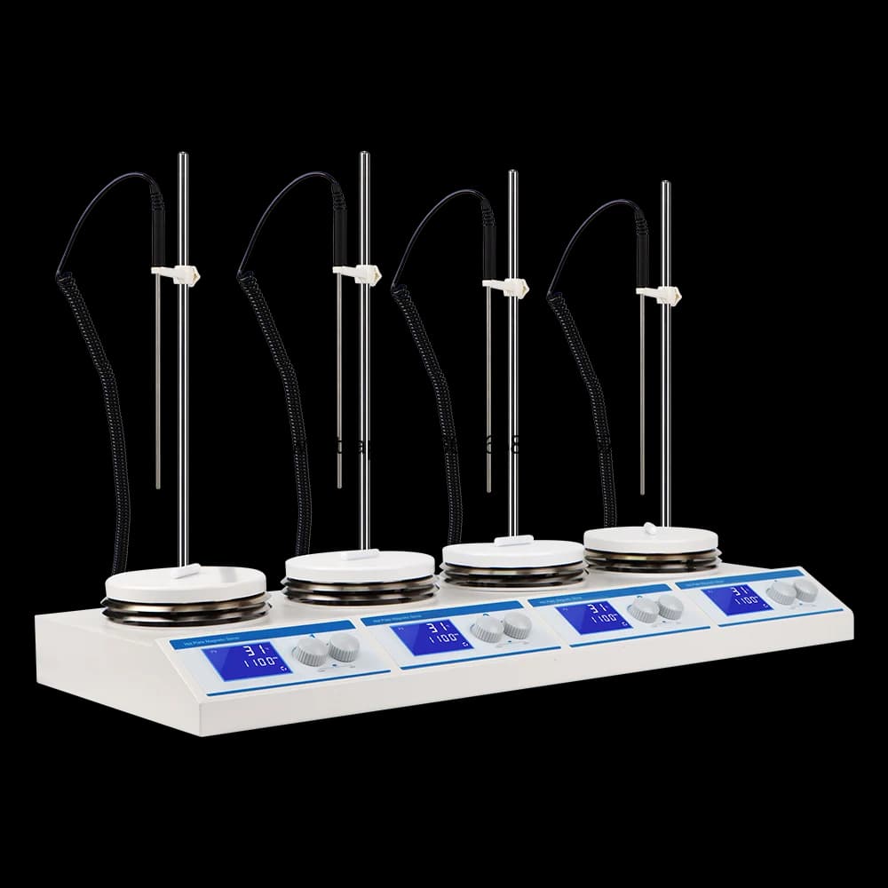 Wholesale Price 4 Position Heating Magnetic Stirrer Digital Display Cheap Hotplate Multi Position Magnetic Stirrer For Lab