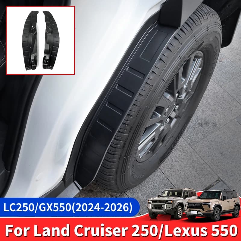 For Toyota 2024 2025 2026 Land Cruiser 250 Prado LC250 Rear Mud Flaps Plastic Anti-Splash Accessories Mudguards Upgrade Parts