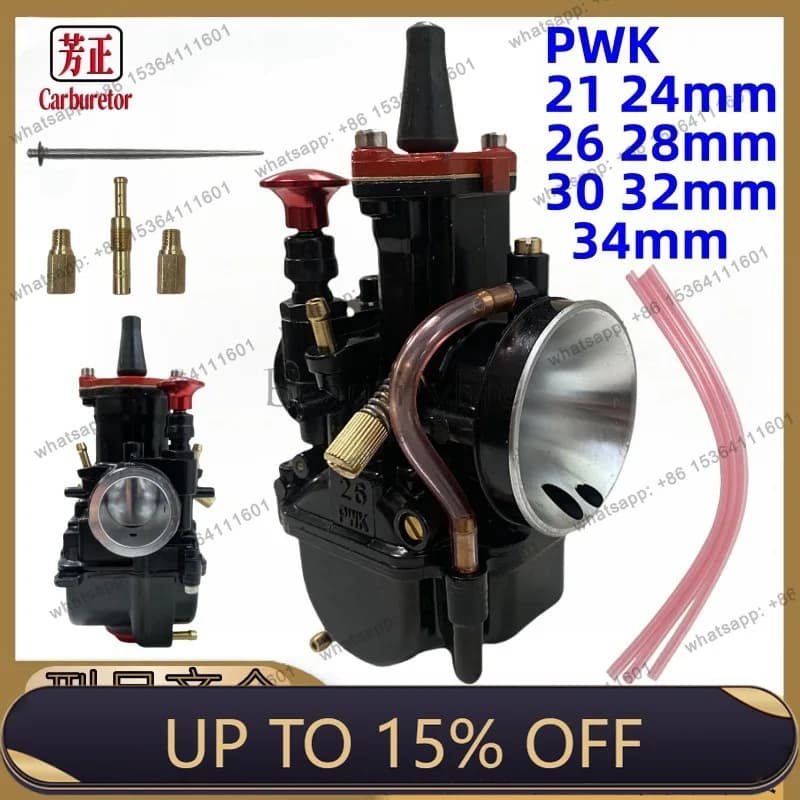 LS Motorcycle Modification Parts PWK21 24 26 28 30 32 34mm Athletic Black Carburetor MAIKUNI