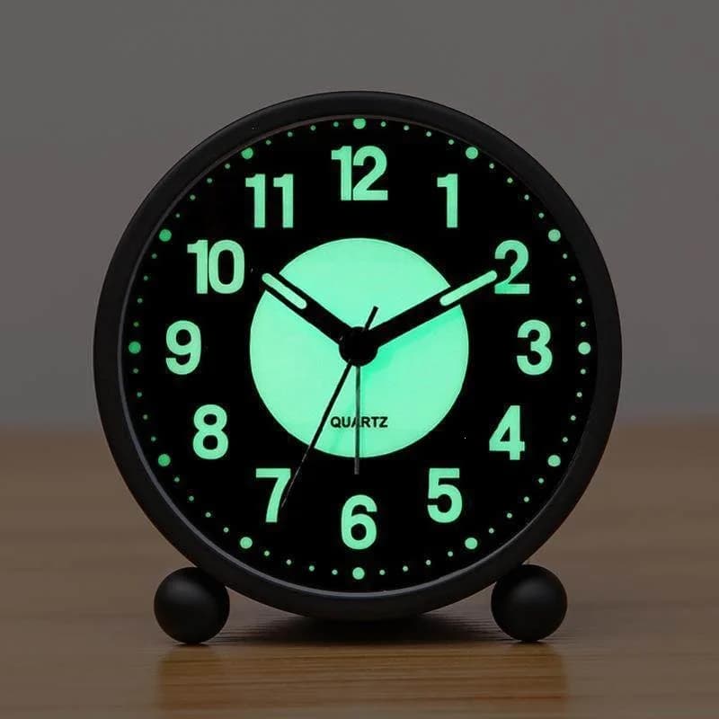Luminous alarm clock for the elderly bedroom bedside special student with desktop silent hour clock strong wake-up artifact