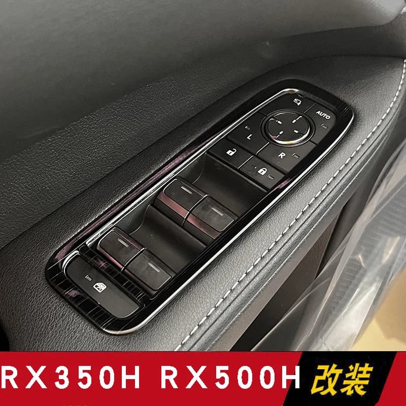 For Lexus RX350H RX500H 2023 Stainless Steel Glass Lifting Panel Decorative Frame Interior Accessories