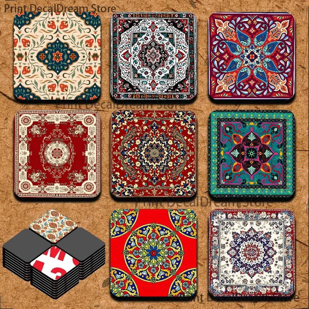 Persian Carpet Floral Pattern Refrigerator Magnets Cute Cartoon Magnetic Personality Decorations Creative Gifts
