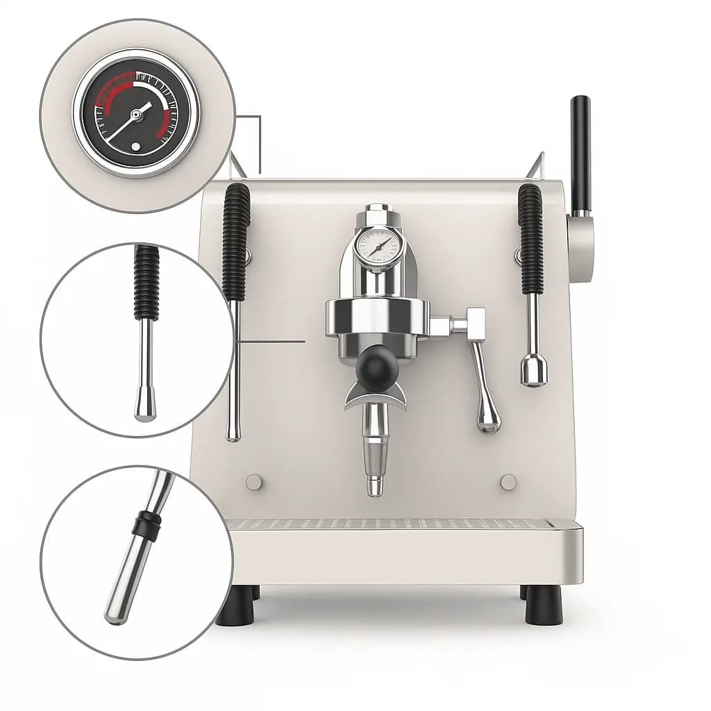 Commercial Dual Boiler Espresso Coffee Machine E61 Group 220V 2200W