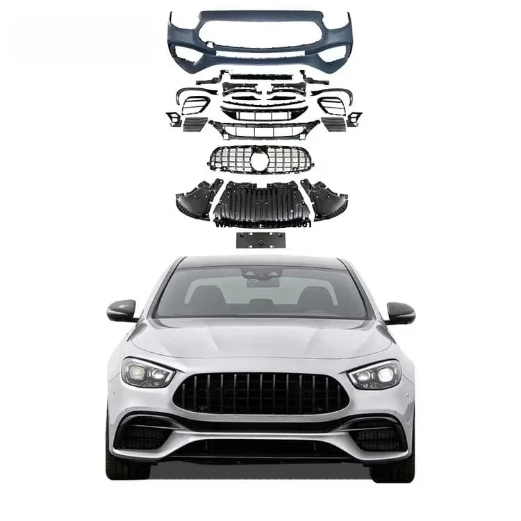for E-class W213 Bodykit Full Set Upgrade E63S Facelift E-Class E350 E300 E260 Car Bumpers Grill Rear Diffuser