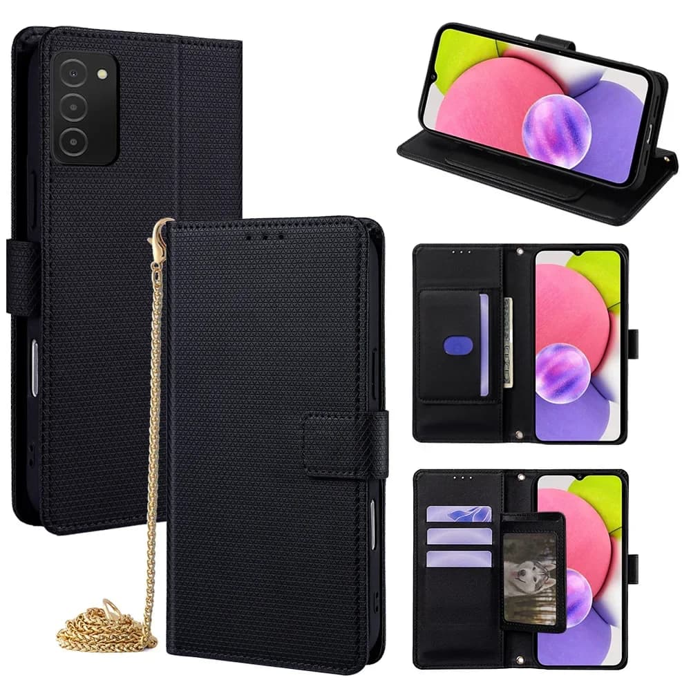 Detachable Shoulder Strap with Flip Phone Cover for Samsung Galaxy A54 A34 A14 A53 A33 M13 A52 A32 A12 A42 A04 A03 F06 XCover7