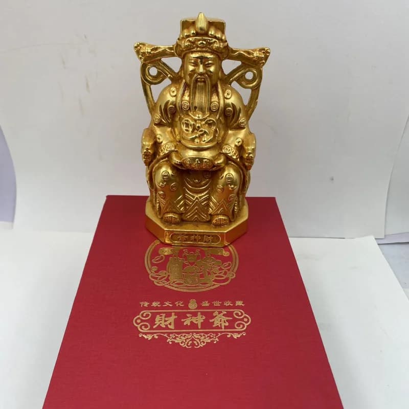 Exquisite Carved Brass God of Wealth Figurine for Store Business Opening Supplies Large Home Office Wealth God