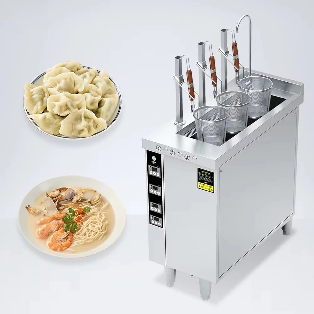 Cooking Kitchen Equipment Automatic Lifting Noodle Boiler Maker Restaurant Pasta Cooking Utensils