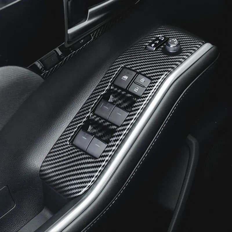 For Toyota 22 Highlander Window LiftPanel Lrown Land Glass Switch Decoration Sticker Interior Modification