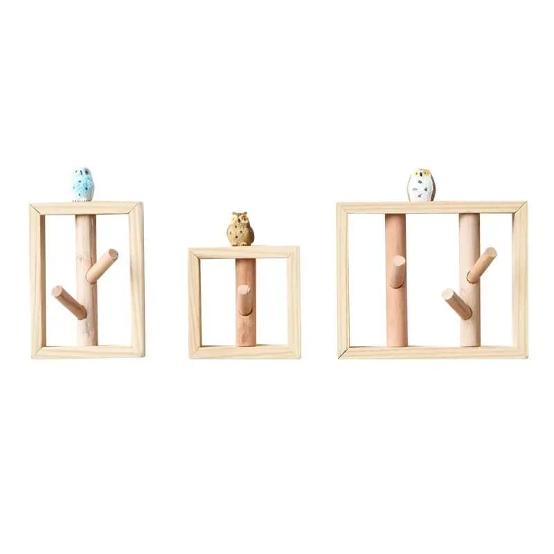 Nordic solid wood entrance creative key hook door hanger decorative wall hanging