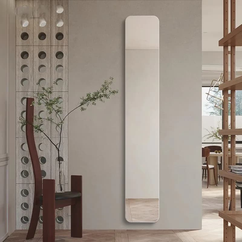 DSA light luxury wall-mounted frameless ultra-narrow full-length mirror self-adhesive wall-attached full-length mirror bedroom