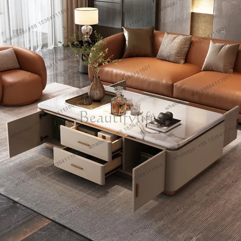 Customizable Solid wood living room home high sense 2026 new low table villa table