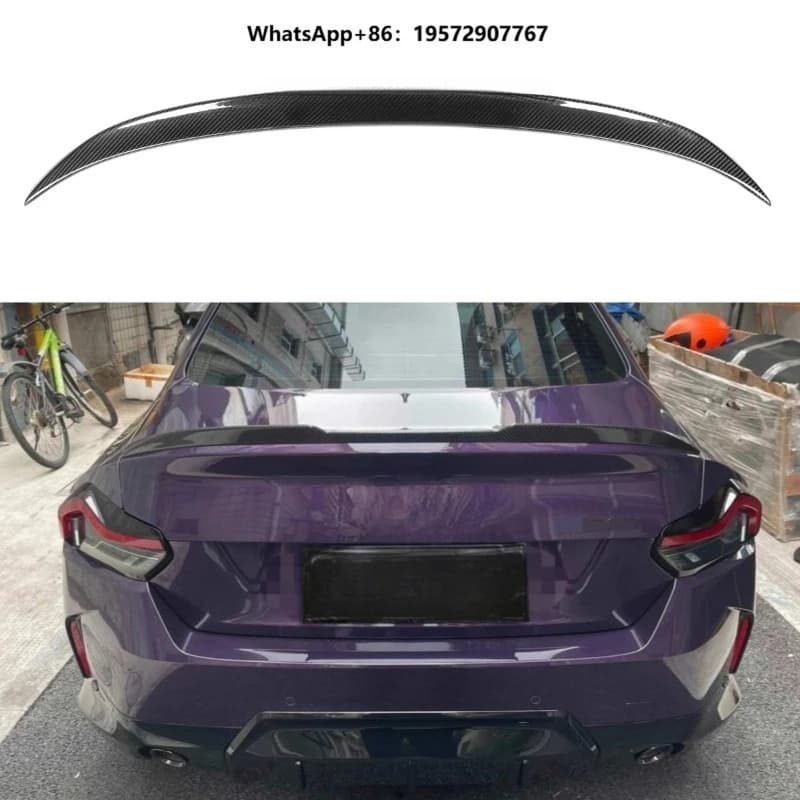 VS Style Dry Carbon Fiber Rear Trunk Tail Wing Ducktail Spoiler for 2 Series G42/ M2 G87 2-Door 2022+ Car Trunk Spoiler