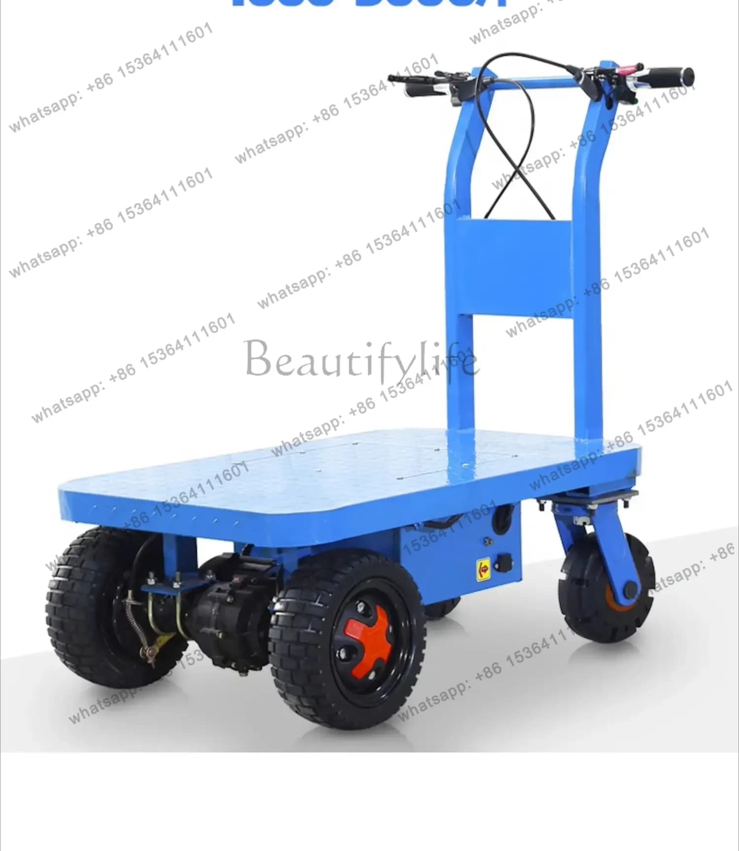 FG electric flat steel plate trolley manned load electric handling construction site trolley