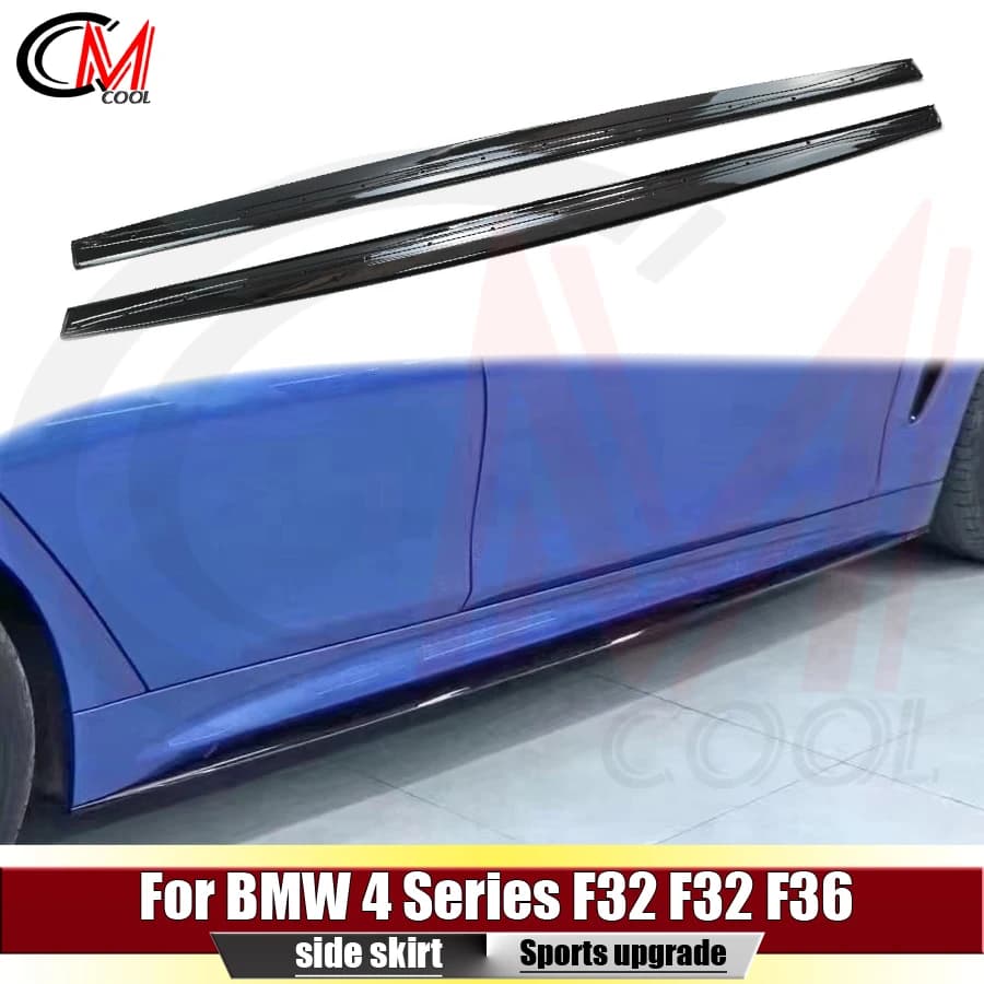 For BMW 4 Series F32 F32 F36 2013-2020 side skirts side bumpers ABS gloss black skirts side skirts upgrade body kit