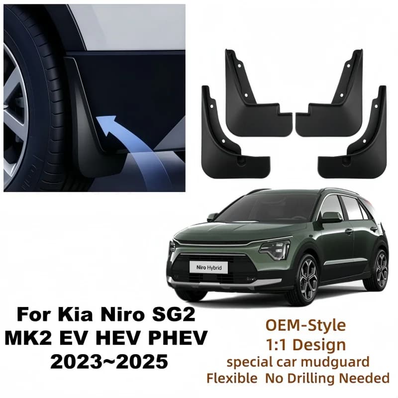 Car Fenders for Kia Niro SG2 MK2 EV HEV PHEV 2023~2025 Anti-splash Mud Guard Fender Front Rear Wheel Mudguard Auto Accessories