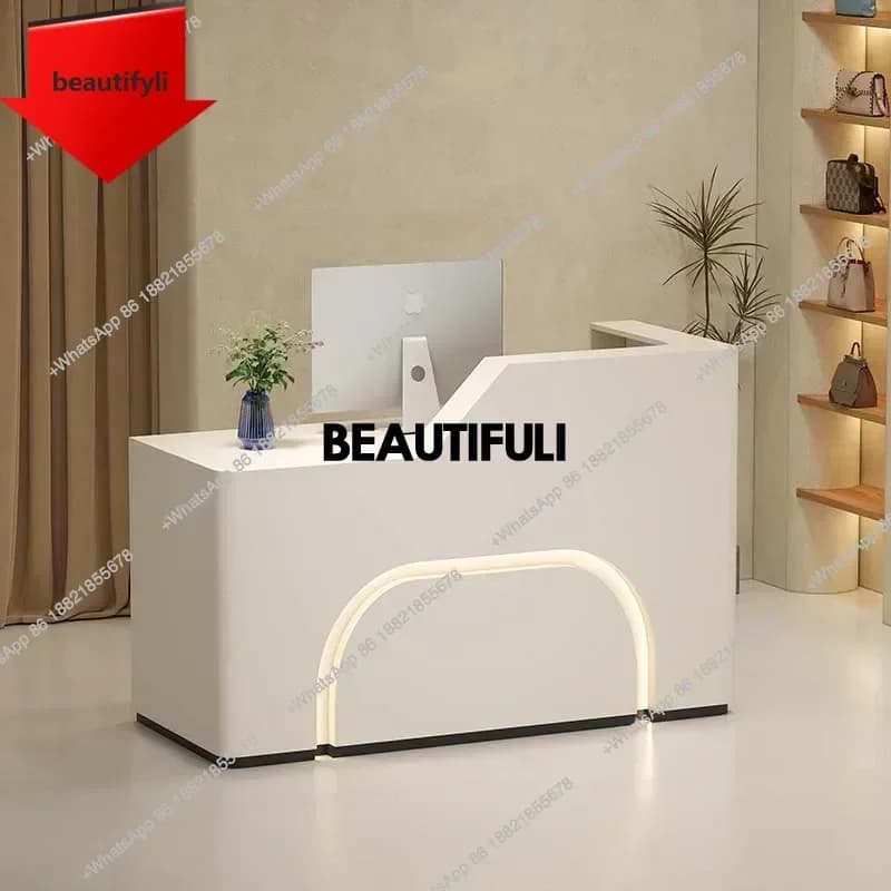 Q181 Salon Commercial Reception Desk Bar Counter Classic Unique Professional Glamour Simple Luxury Mostrador Commercial Furnitur