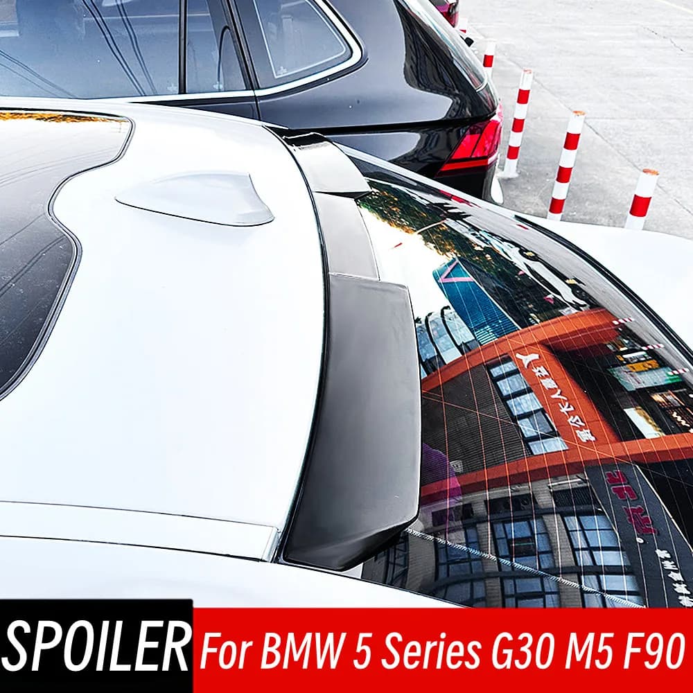 For BMW 5 Series G30 M5 F90 525i 530i 2018-2023 Rear Window Roof Spoiler Wings Car Black Carbon Exterior Tuning Accessories Part