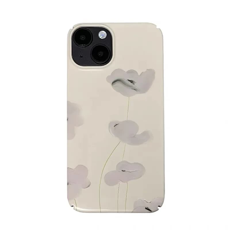 Ins Gradient Purple Hat Art Phone Case for IPHONE 17 Air 16E 15 PROMAX 14 Plus 13 12 MINI 11 PRO 16Plus XR Acrylic Phone Cover