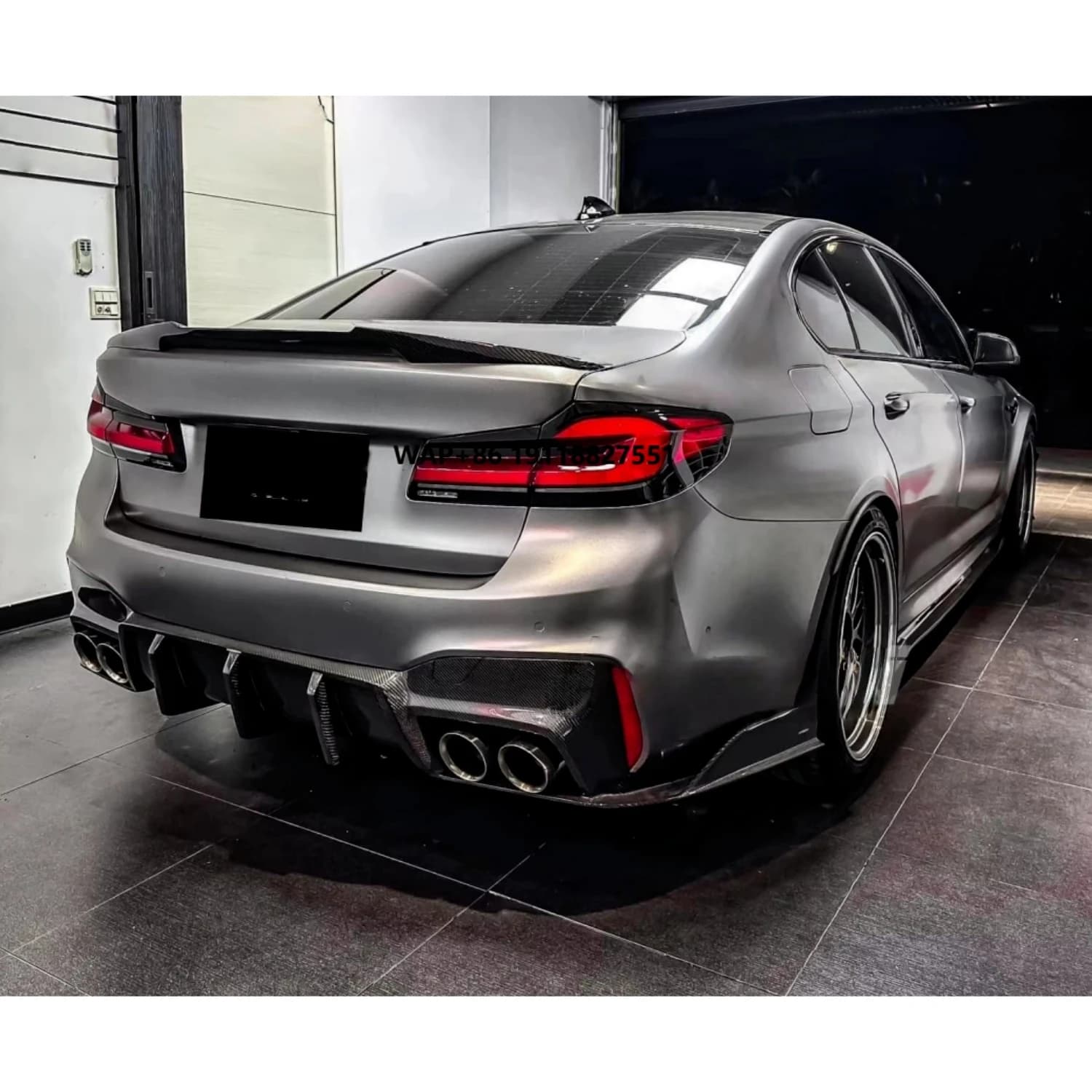 For  M5 F90 AE Style Real Carbon Fiber Diffuser