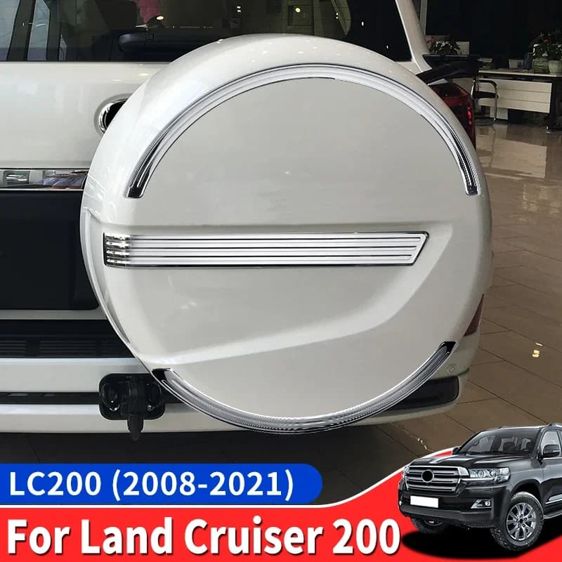 For Toyota Land Cruiser 200 2008-2021 2020 2019 LC200 FJ200 Exterior upgraded Accessories Spare tire Chrome Decorative strip