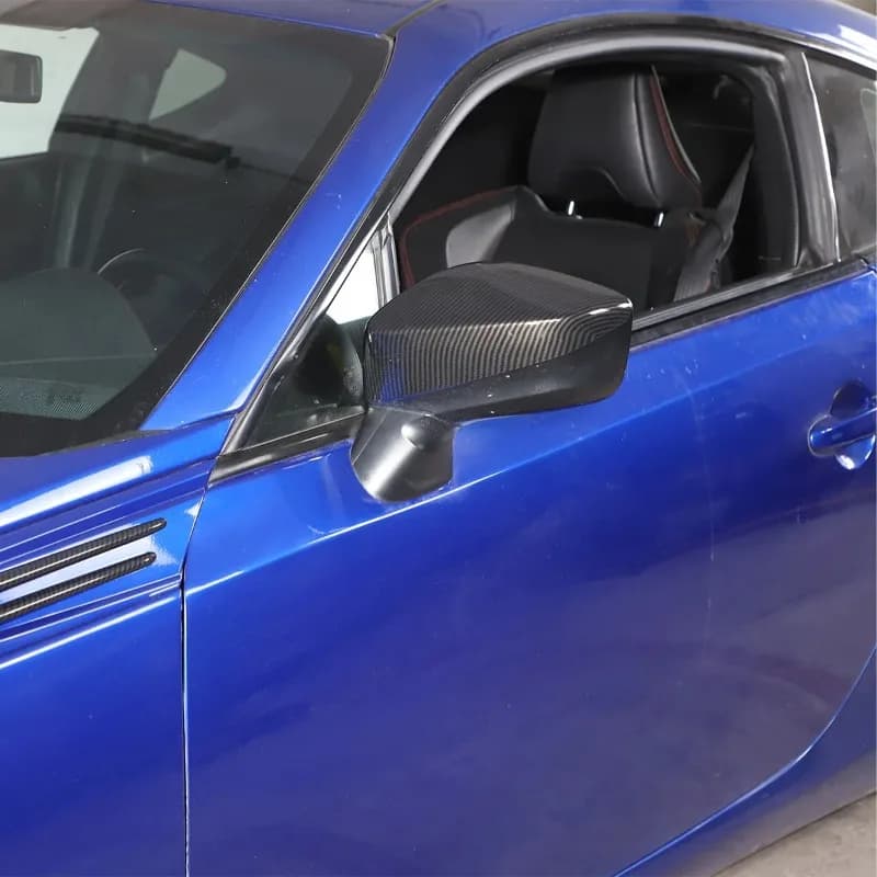 ABS Carbon Fiber Car Rear View Mirror Reversing Mirror Cover Trim Sticker Car Accessories For Subaru BRZ ZC6 Toyota GR86 12-20