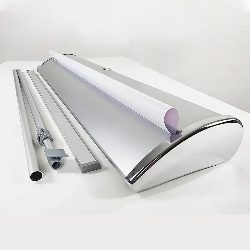 Custom  80x200 Retractable Roll up Banner with Aluminum Stand Wide Base Pull up Banner Display Stand for Advertising