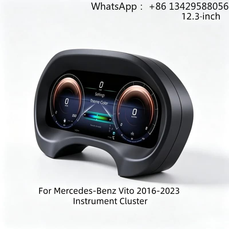 Factory-Direct Sales 12.3-Inch Car LCD Dashboard Digital Cluster Linux System Instrument for Mercedes Benz Vito 2016-2023