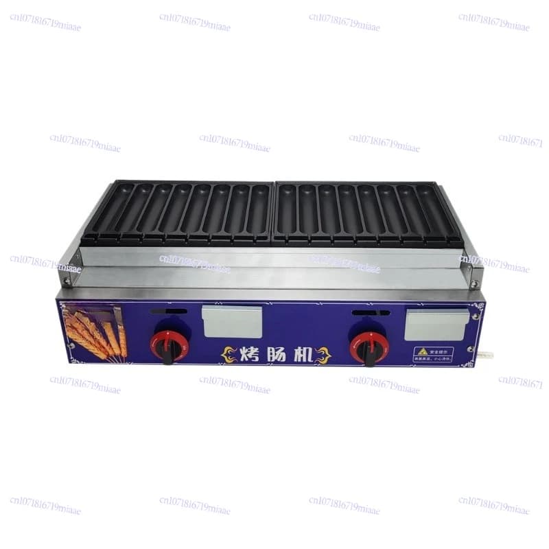 Sausage Roasting Machine Commercial Stall Starch Sausage Machine Electric Heating Gold Crispy Hot Dog Machine Sausage Roasting