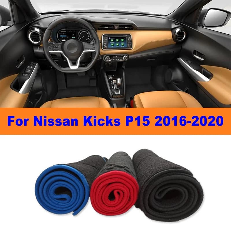 Anti-Glare Dashboard Cover Dash Mat Non-Slip Sun Shade Pad Interior Protector For Nissan Kicks P15 2016-2020 Car Accessories