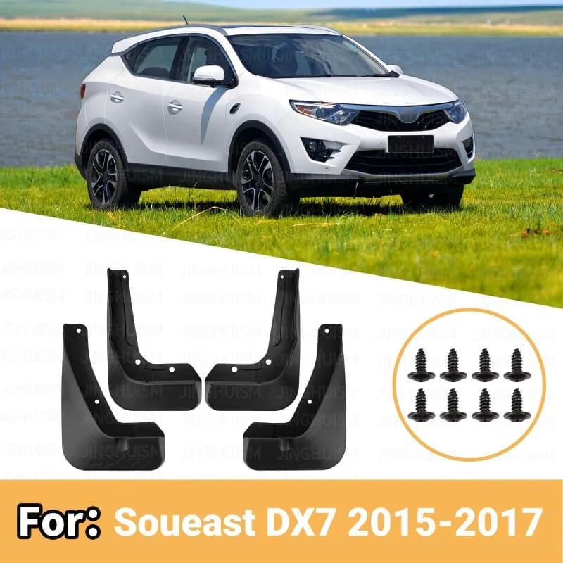 4Pcs Mud Flaps For Soueast DX7 Bolang 2015-2017 Front Rear Splash Guards Mudguards Custom Fit Anti-Scratch Exterior Accessories