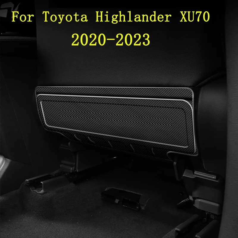 For Toyota Highlander XU70 2020-2025 Car Rear Seat Anti-kick Pad Plate Panel Modified Decoration Interior Accessories