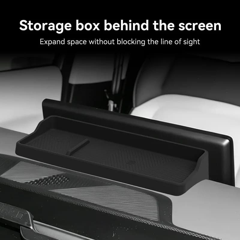 Center Screen Storage Box Organizer for 2024-2026 Jaecoo J6 EV & iCAR 03, Silicone Car Interior Accessories