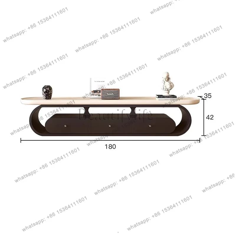 YJ Nordic Simple Tv Stand Trendy Beauty Glam Cute Tv Stand Living Room Hidden Storage Muebles Para Habitación Home Furniture