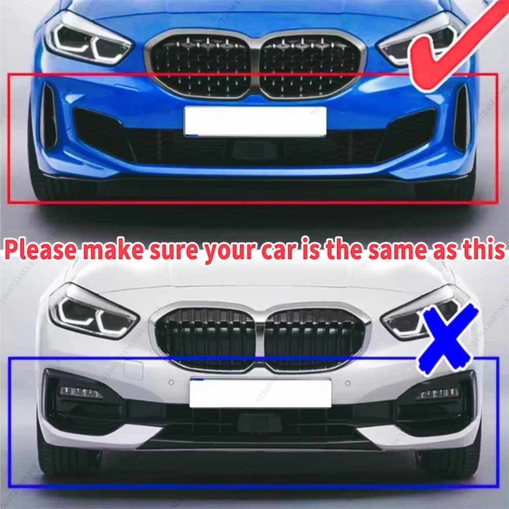 Accesorios  Tuning, Lip Delantero, Splitter, Alerón para BMW Serie 1 F40 2019-2024 Versión M Sport