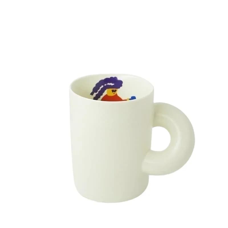 Couples Breakfast Mug, Mark, Large Capacity Coffee Mug