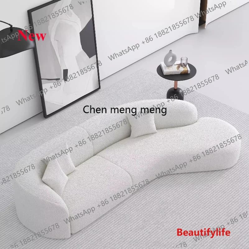 a17  Italian Minimalist Living Room Sofa Small Apartment Elegant Modern Living Room Sofa Velvet White Divani Da Soggiorno Furnit