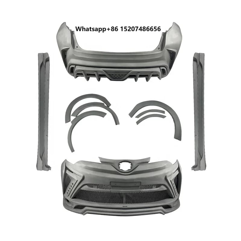 Hot Selling Car Bumper for  Chr Upgrade Glanzen Style Front Bumper Rear Bumper Side Skirts Wheel Trim