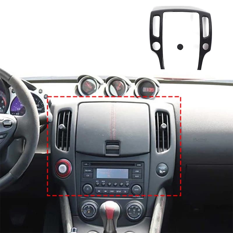 For Nissan 370Z 2009-2020 ABS carbon fiber car central control air outlet panel frame decorative sticker protection accessories