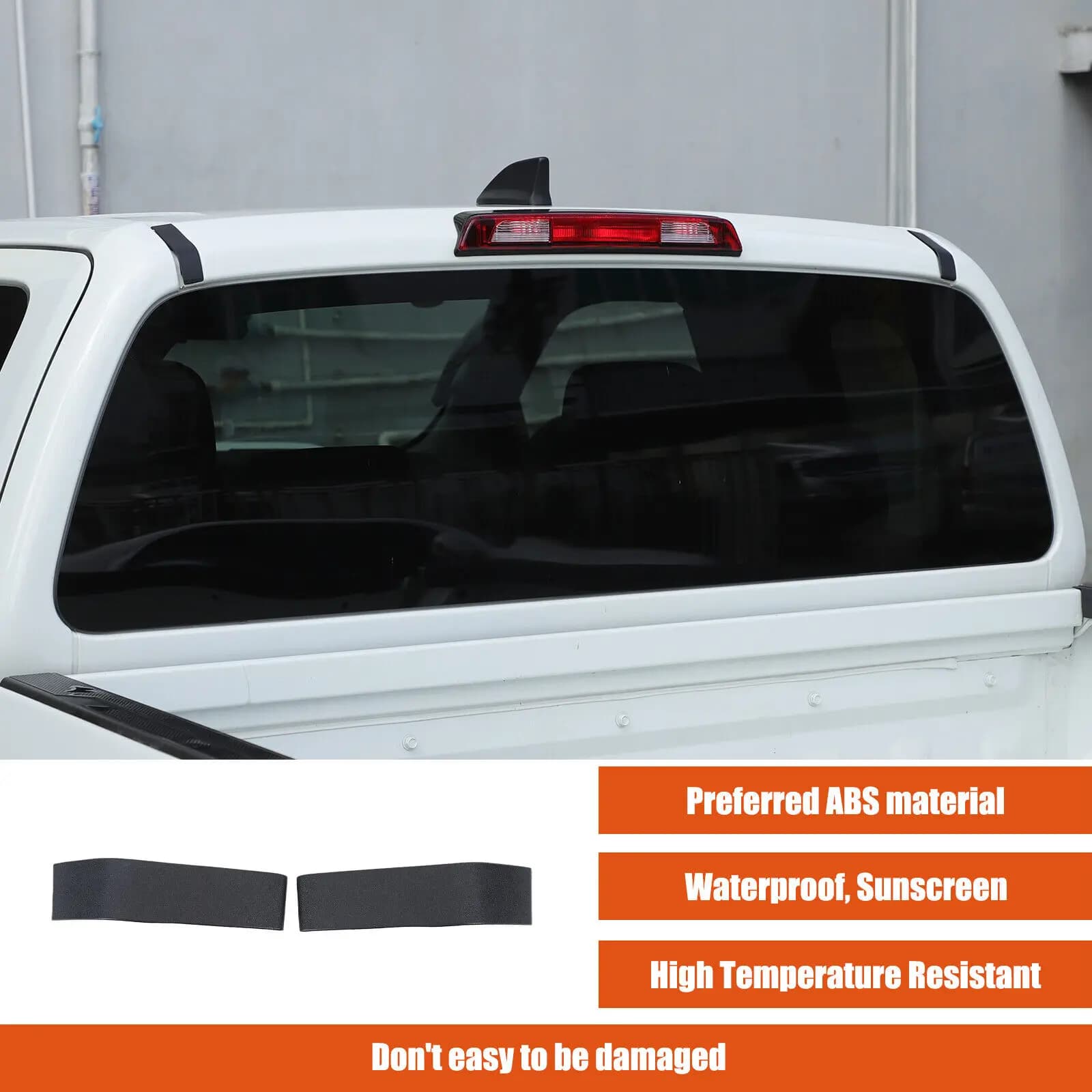 2PCS Replacement ABS Black Car Exterior Rear Roof End Cover For Nissan Frontier 2022-2025 Overhead End Trim Accessories