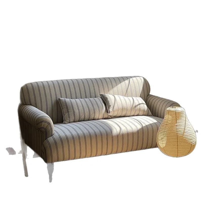 Double fabric sofa, French retro style small apartment sofa, bedroom sofa