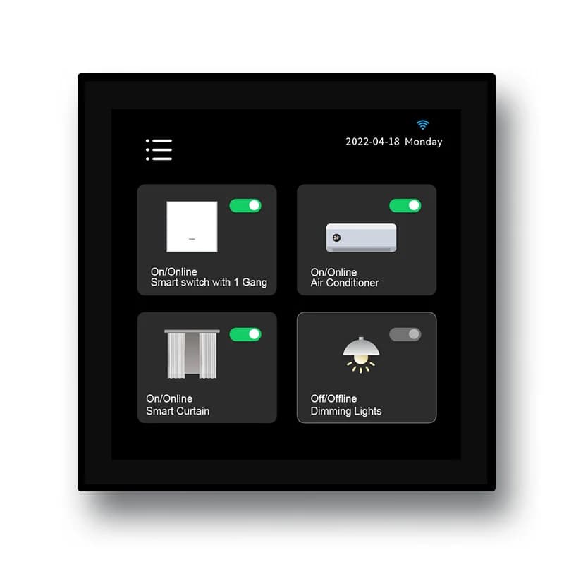 2022 Newest Linux Zigbee Screen Smart Home Controller with 4 Inch Touch Screen LCD Display