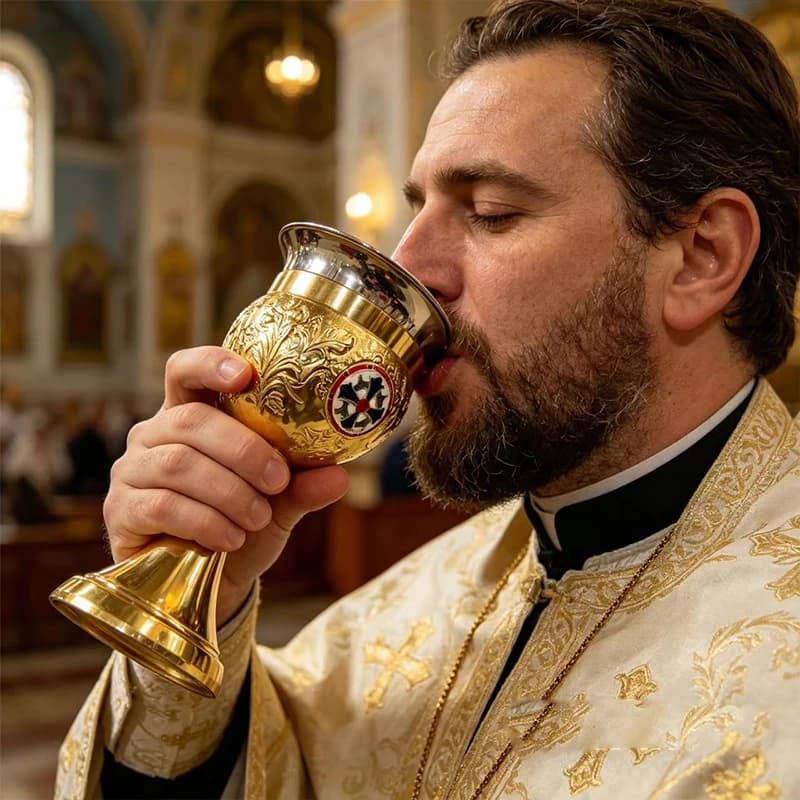 New 2026 Gold Plated 17cm Church Chalice with Enamel Icon for Orthodox Eucharist Liturgy Christian Communion Cup Altar Decor Acc