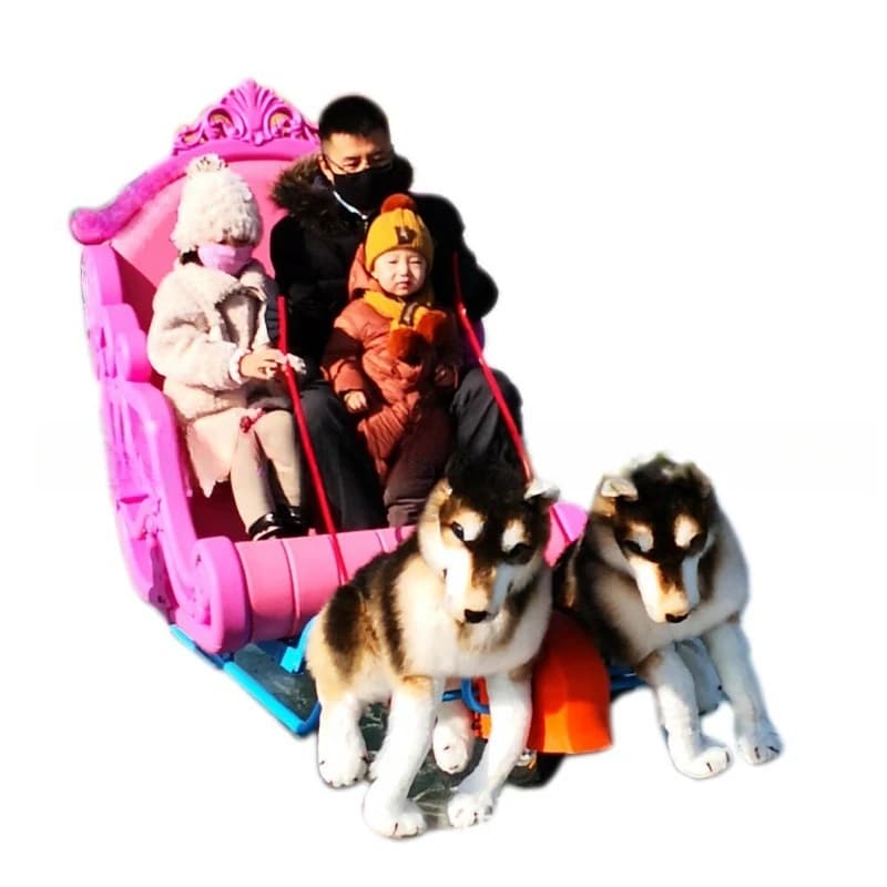 Electric, Ice and Snow Amusement, Standard, Princess Car, Dog Sled Car