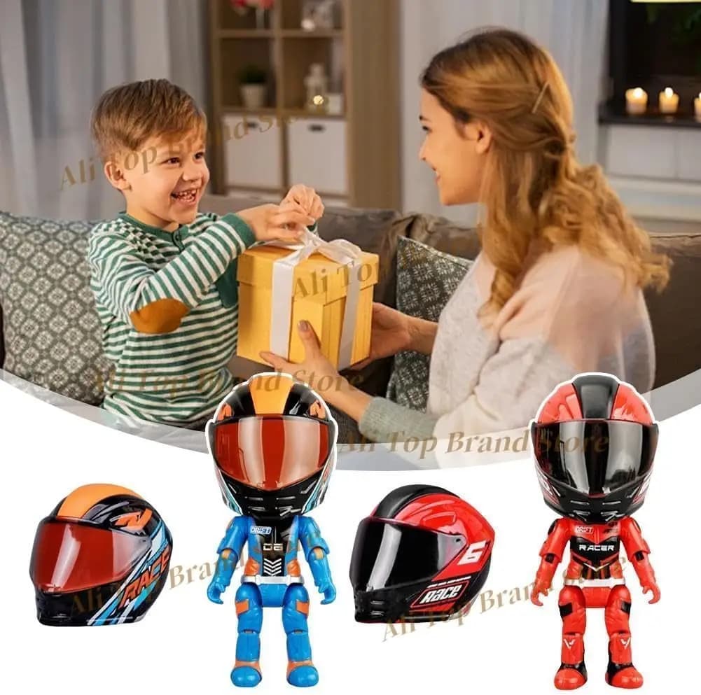 2026 New HOT Mini Mot o Helmet Heroes, 1:12 Scale Motorcycle Model,for Collectible Display and Desk Decoration