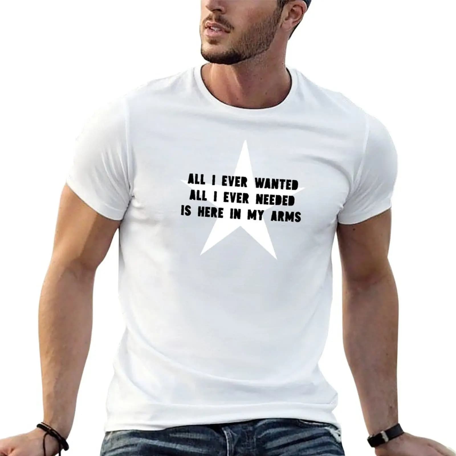 Enjoy the Silence, Star, black T-Shirt plus size tops summer clothes men tshirt