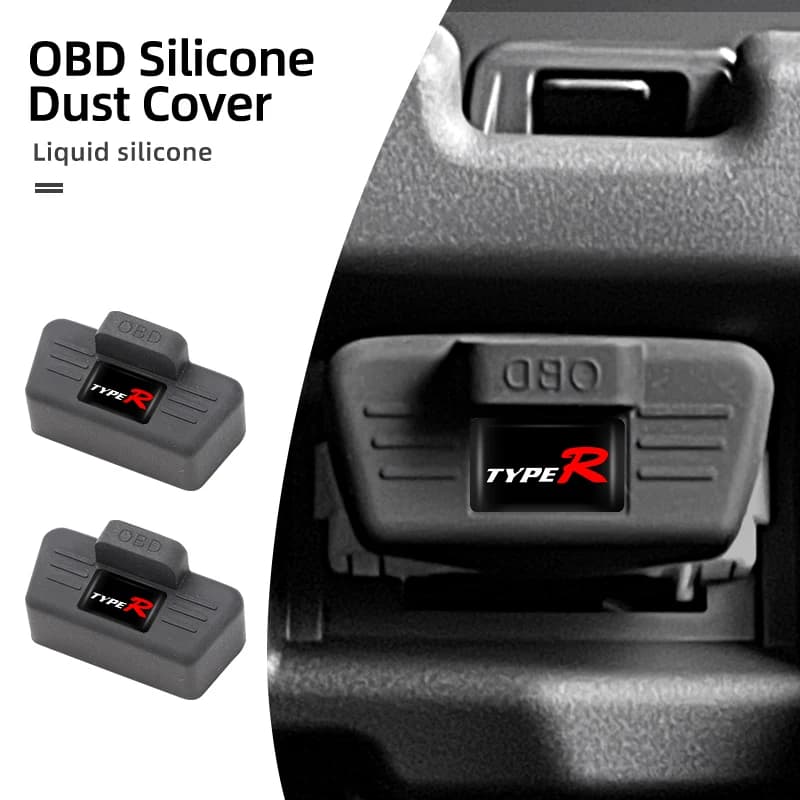 Car OBD Port All-in-One Dust Cover Silicone Clogging Cap Auto Accessories For Honda Type R Mugen Power Civic 4d 10th Gen 8th