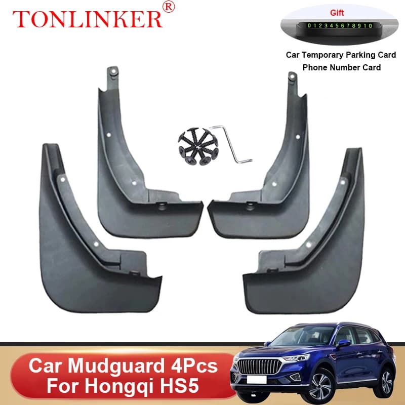 TONLINKER Car Mudguard For Hongqi HS5 SUV 2021 2022 2023- Mudguards Splash Guards Front Rear Fender Mudflaps Accessories