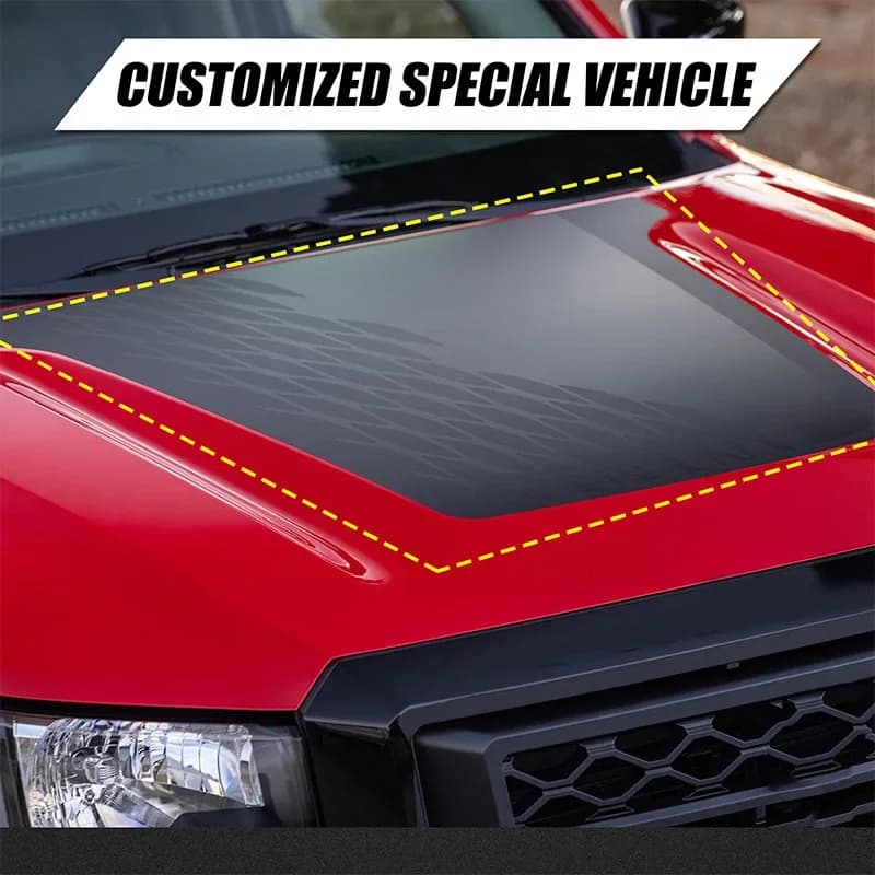 For Nissan Frontier 2022-2024 PVC Black Car Hood Decal  Bonnet Sticker Car Accessories