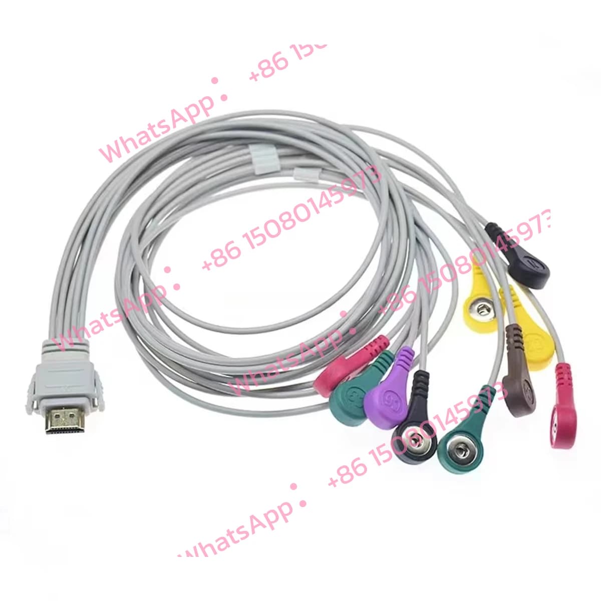 BioIH-12PLUSs 19-Pin Ambulatory ECG Cable Compatible with Ambulatory ECG System Medicals Supplies
